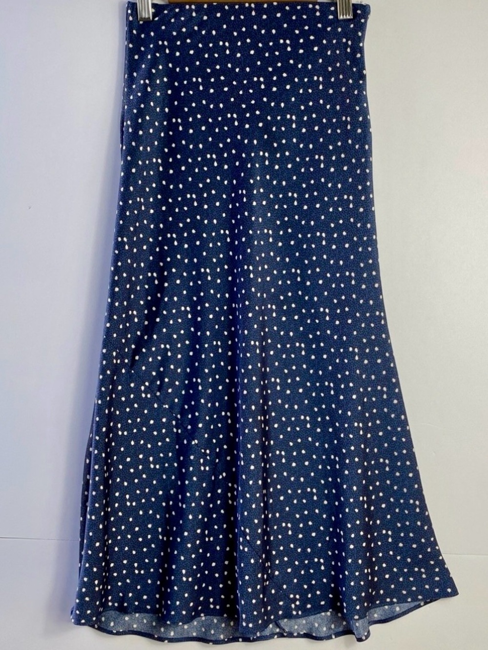 Wilfred Navy and White Midi Skirt